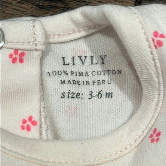 Livly Pink Floral Baby Romper - Picture 2 of 3